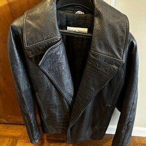 1984 Giorgio Armani Leather Coat/Jacket